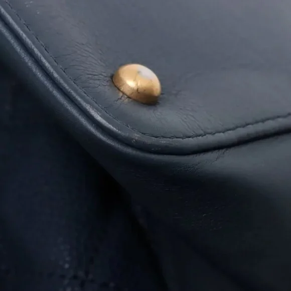 Chanel Matelasse Caviar Skin Two-Way Tote Bag Navy Blue - Picture 12 of 12